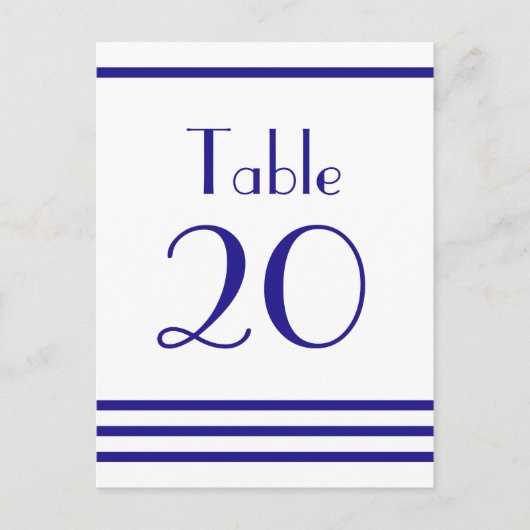 Modern Stripes Tafelnummers (Navy Blue) (Voorkant)