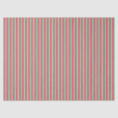Modern Stripes Tissue Paper Pink Red Green Cream Tissuepapier (Voorkant)