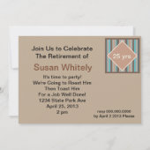 Modern Stripes Uitnodiging van het Pensioenfeest (Achterkant)