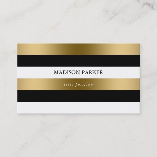 Modern Stripes Visitekaartje (Voorkant)
