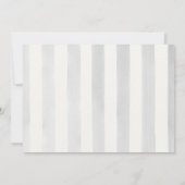 Modern Stripes & Waterverf Bloemen Pansy Bruiloft Kaart (Achterkant)