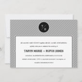 Modern Stripes Wedding Invitation Kaart (Voorkant)