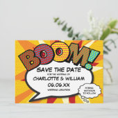 Modern Strips BOOM Save The Date (Staand voorkant)