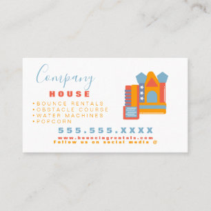 Modern Stuiterhuis Logo Feest Verhuur Carnaval  Visitekaartje