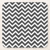 Modern Style Black en White Chevron Kartonnen Onderzetters (Voorkant)
