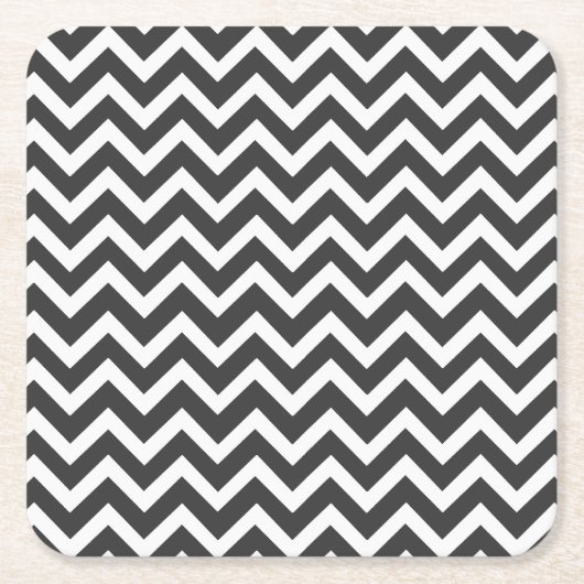 Modern Style Black en White Chevron Kartonnen Onderzetters (Voorkant)
