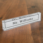 Modern style desk decoration, Office warming gift Naambordje (Zijkant)