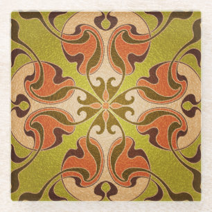 Modern Style Glas in lood Venster Glazen Onderzetter