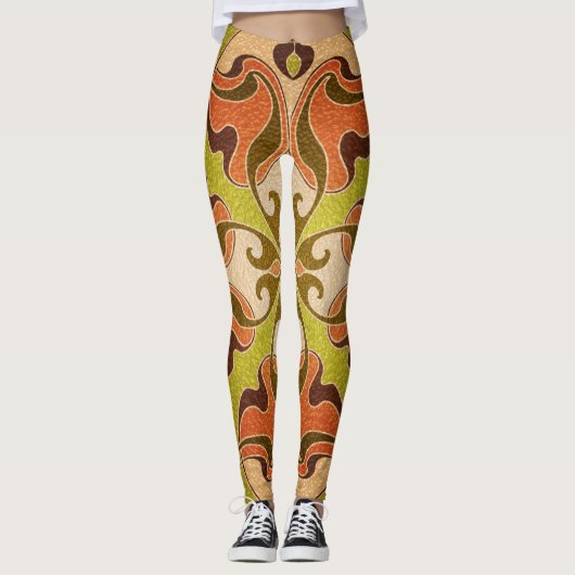 Modern Style Glas in lood Venster Leggings (Voorkant)