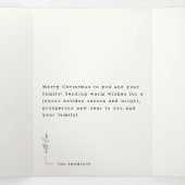 Modern Stylish Arch Family Photo Beach Christmas Drieluik Wenskaart (Binnenkant midden)