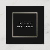Modern stylish black and silver professional vierkante visitekaartje (Voorkant)