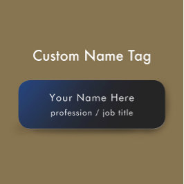 Modern Stylish Blue Gradient Custom Employee Naamplaatje