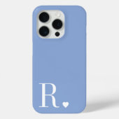 modern stylish blue monogram initial  Case-Mate iPhone case (Achterkant)