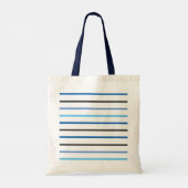 Modern Stylish Blue Stripes Custom Tote Bag (Achterkant)