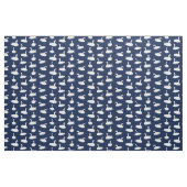 Modern Stylish Blue Swan Pattern  Stof (Fat Quarter)