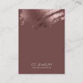 Modern Stylish Bronze Jewelry Earring Display Visitekaartje (Voorkant)