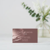 Modern Stylish Bronze Logo Business Card Visitekaartje (Staand voorkant)