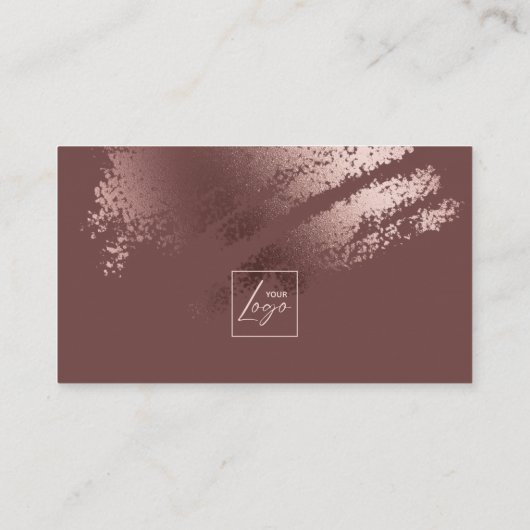 Modern Stylish Bronze Logo Business Card Visitekaartje (Achterkant)