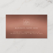 Modern Stylish Bronze Logo Customer Loyalty Visitekaartje (Achterkant)