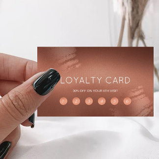 Modern Stylish Bronze Logo Customer Loyalty Visitekaartje
