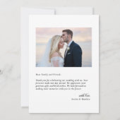 Modern Stylish Calligraphy Script Photo Wedding  Bedankkaart (Achterkant)