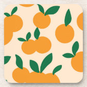Modern Stylish Citrus Fruit Oranges Pattern Bier Onderzetter (Voorkant)