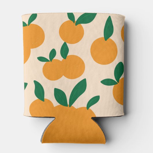 Modern Stylish Citrus Fruit Oranges Pattern Blikjeskoeler (Achterkant)