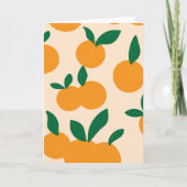 Modern Stylish Citrus Fruit Oranges Pattern Kaart (Voorkant)