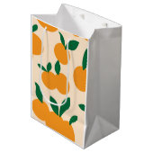 Modern Stylish Citrus Fruit Oranges Pattern Medium Cadeauzakje (Voorkant Gekanteld)