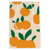 Modern Stylish Citrus Fruit Oranges Pattern Medium Cadeauzakje (Voorkant)