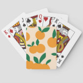Modern Stylish Citrus Fruit Oranges Pattern Pokerkaarten (Achterkant)