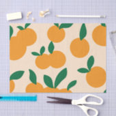 Modern Stylish Citrus Fruit Oranges Pattern Tissuepapier (Craft)