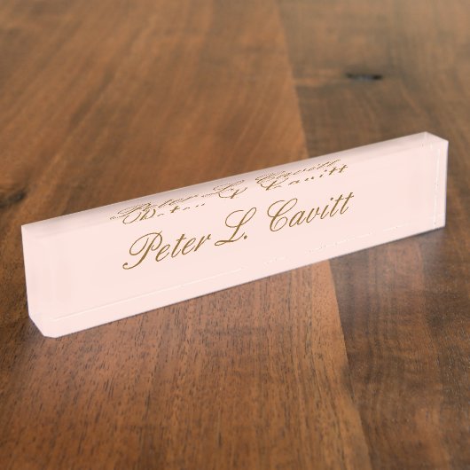 Modern Stylish Custom Name Desk Plate Naambordje (Zijkant)