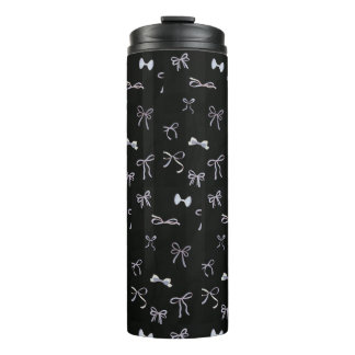 MODERN STYLISH CUSTOMIZED YOUR OWN BOW BLACK THERMOSBEKER