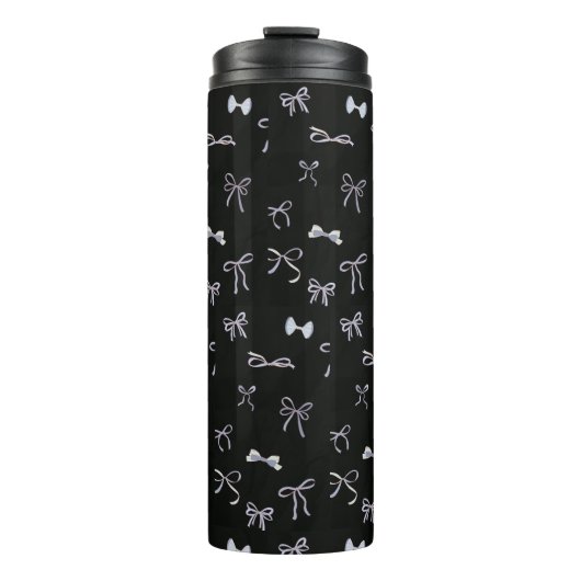 MODERN STYLISH CUSTOMIZED YOUR OWN BOW BLACK THERMOSBEKER (Voorkant)