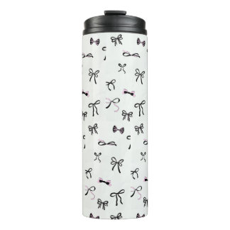 MODERN STYLISH CUSTOMIZED YOUR OWN BOW WHITE THERMOSBEKER