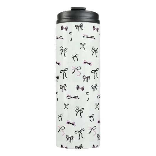 MODERN STYLISH CUSTOMIZED YOUR OWN BOW WHITE THERMOSBEKER (Voorkant)