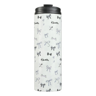 MODERN STYLISH CUSTOMIZED YOUR OWN BOW WHITE THERMOSBEKER