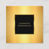 Modern stylish gold and black professional vierkante visitekaartje (Voorkant)