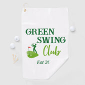 Modern Stylish Golfer Monogram & Name Personalized Golfhanddoek (Insitu)
