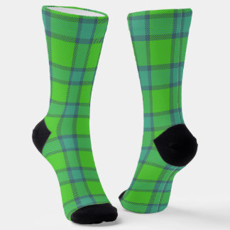 Modern stylish green &blue Plaid taran Sokken