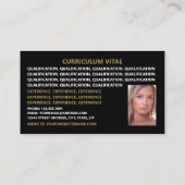 Modern & Stylish Job Seekers Curriculum Vitae Visitekaartje (Achterkant)