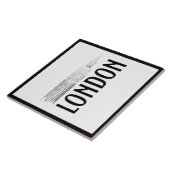 Modern Stylish London Sity Black White Tegeltje (Zijkant)