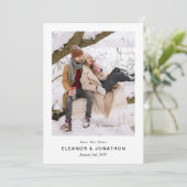 Modern Stylish Minimal Photo Save the Date (Staand voorkant)