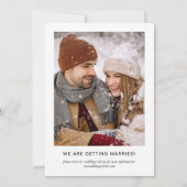 Modern Stylish Minimal Photo Save the Date (Achterkant)