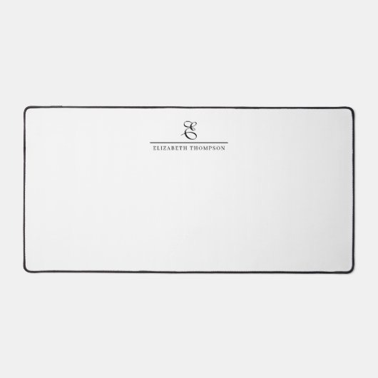 Modern Stylish Monogram Name Bureaumat (Voorkant)