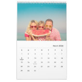 Modern Stylish Photo Family 2026 Calendar Kalender (Mar 2026)