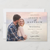 Modern Stylish Photo Wedding Invitation Kaart (Voorkant)