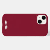 modern stylish red white script Personalized Name  Case-Mate iPhone Case (Achterkant (horizontaal))