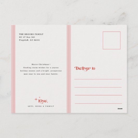 Modern Stylish Script Happy Children Photo Feestdagenkaart (Achterkant)